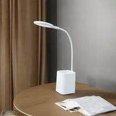 Kuber Industries Water Drop Base Table Lamp|USB Plug in Table Light|Non-Rechargeable|Pack of 6|White